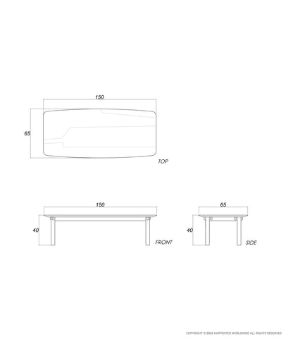 TENON Rectangular Coffee Table 150