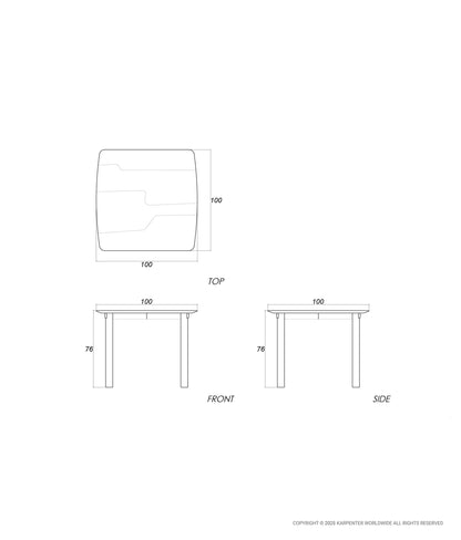SQUARE DINING TABLE 100