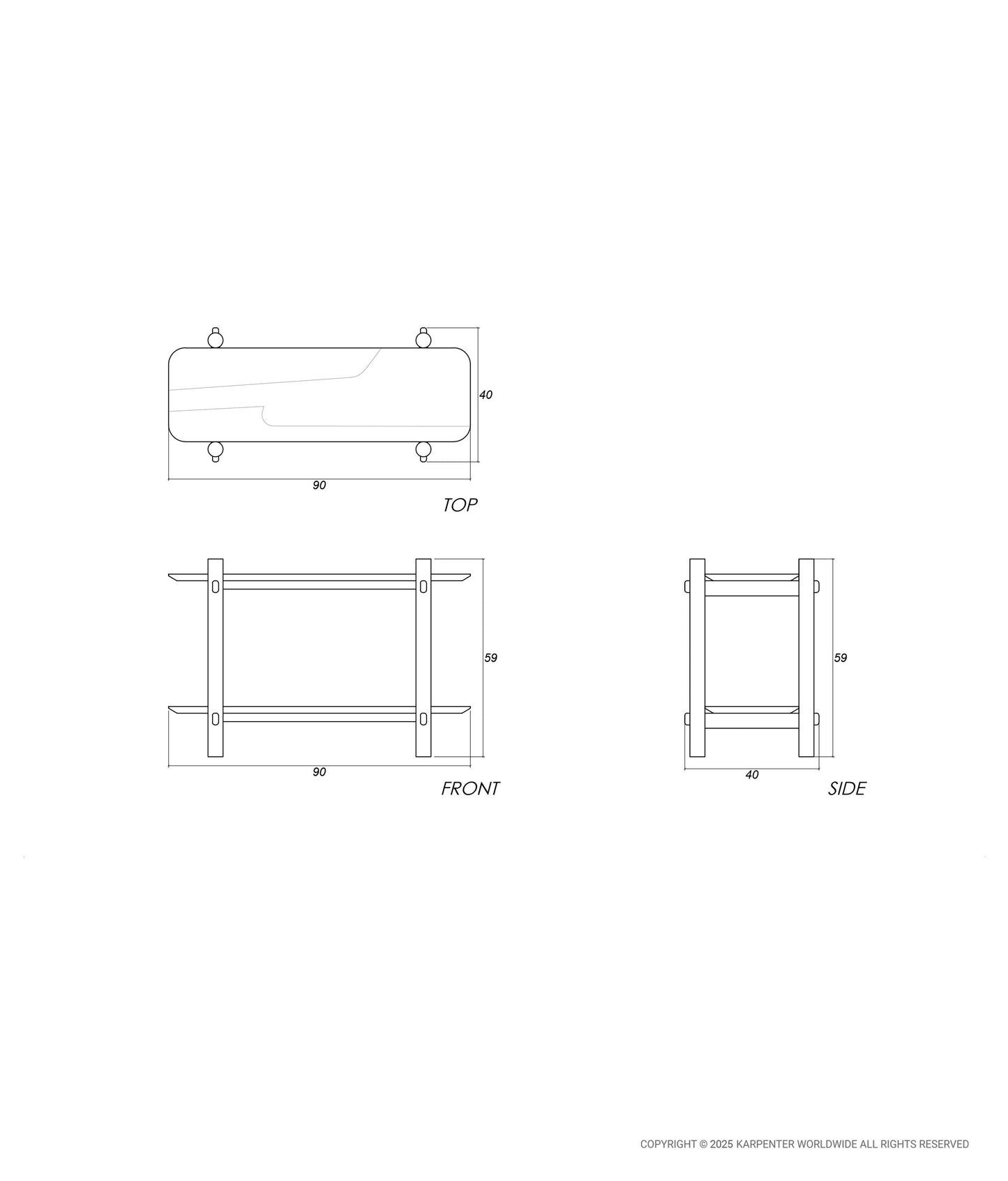 TENON Horizontal Display Rack 90