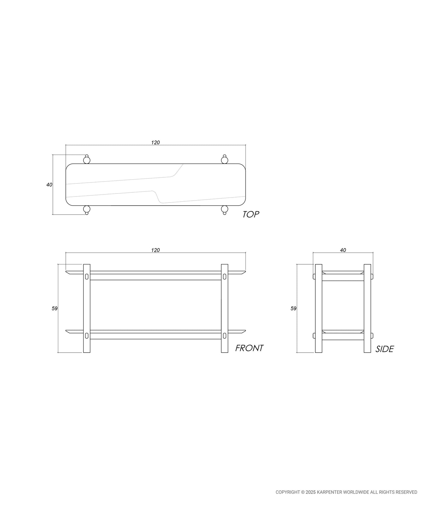 TENON Horizontal Display Rack 120