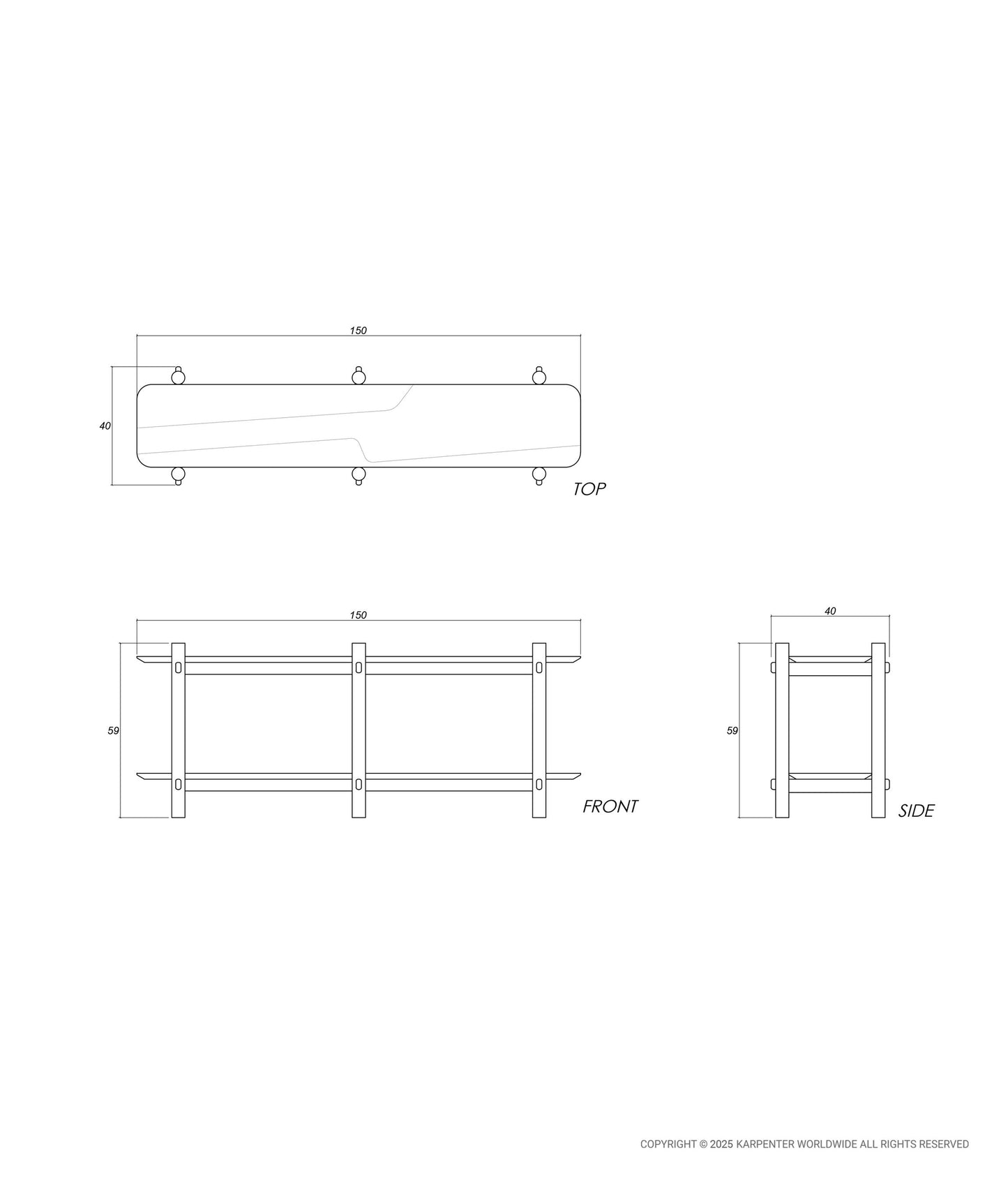 TENON Horizontal Display Rack 150