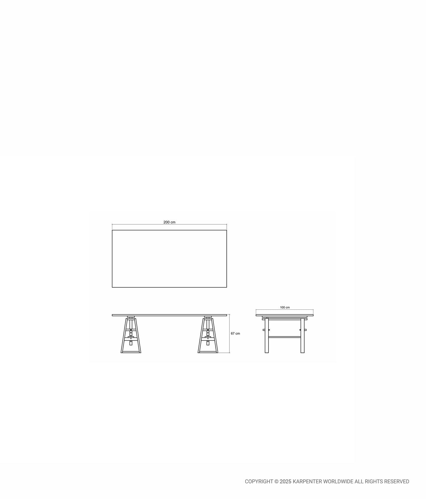 TRESTLE Rectangular Dining Table