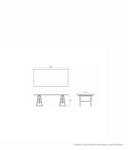 TRESTLE Rectangular Dining Table