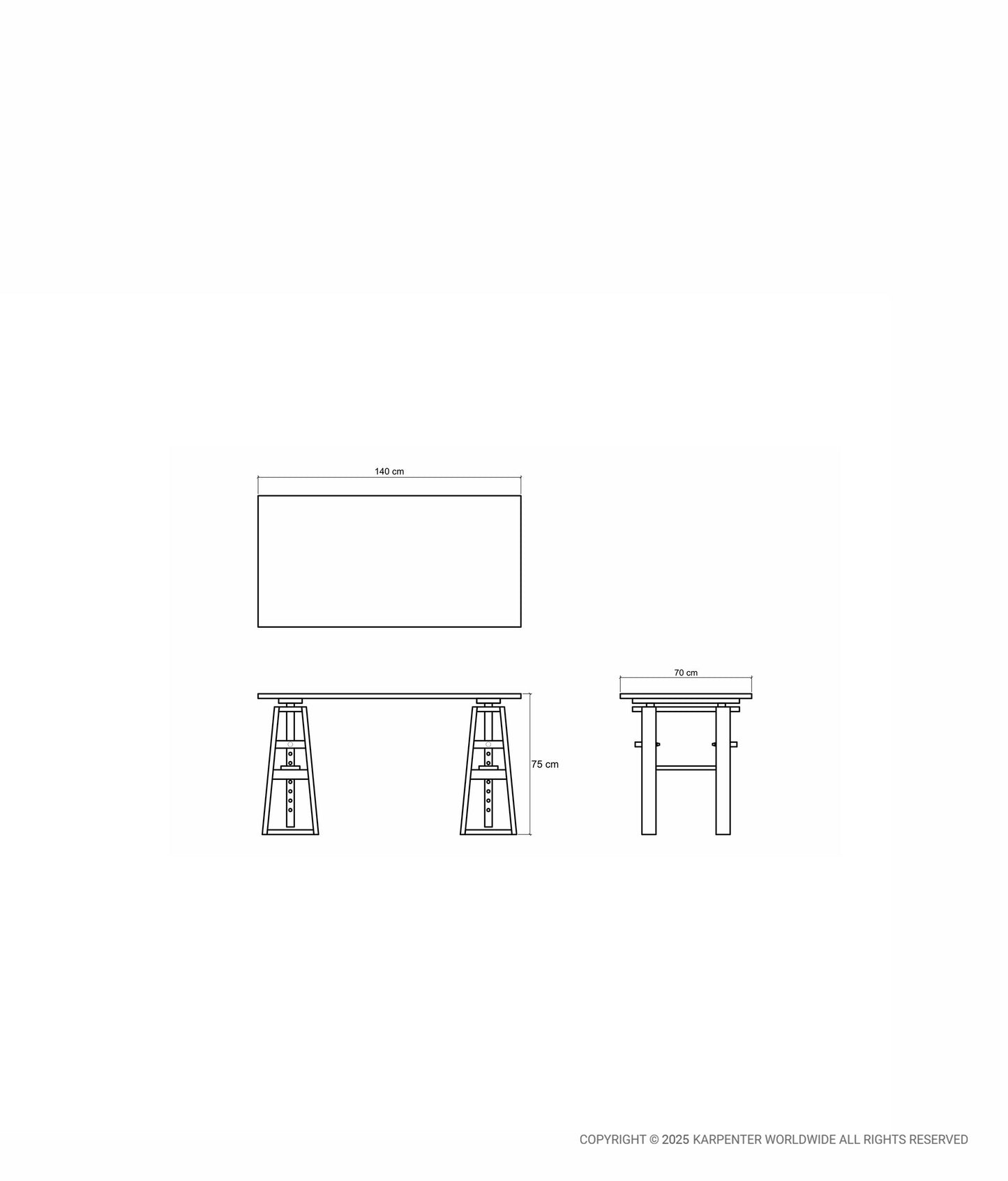 TRESTLE Desk/Table (Adjustable to Bar Table)
