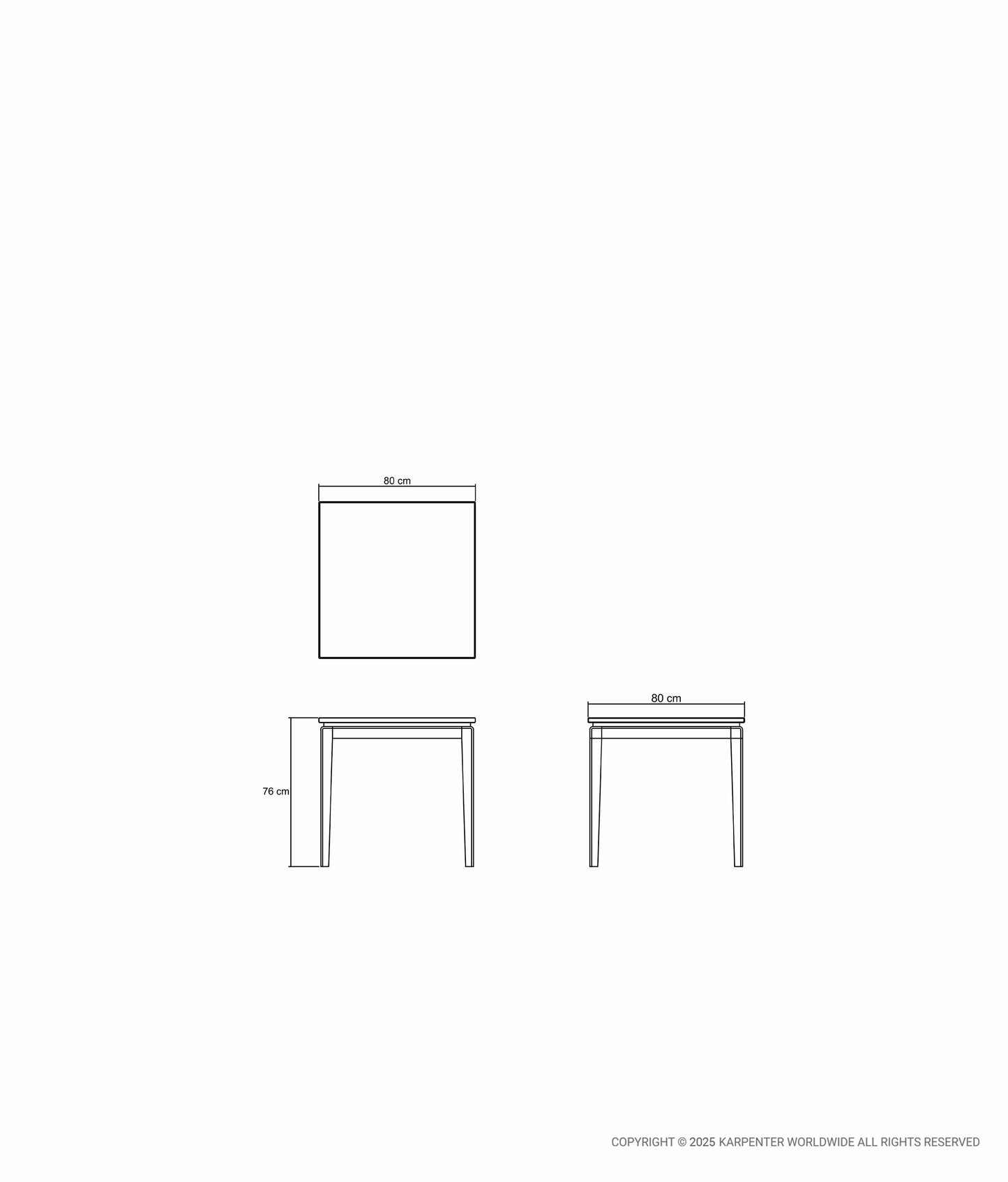 TWENTY TWENTY Square Dining Table 80