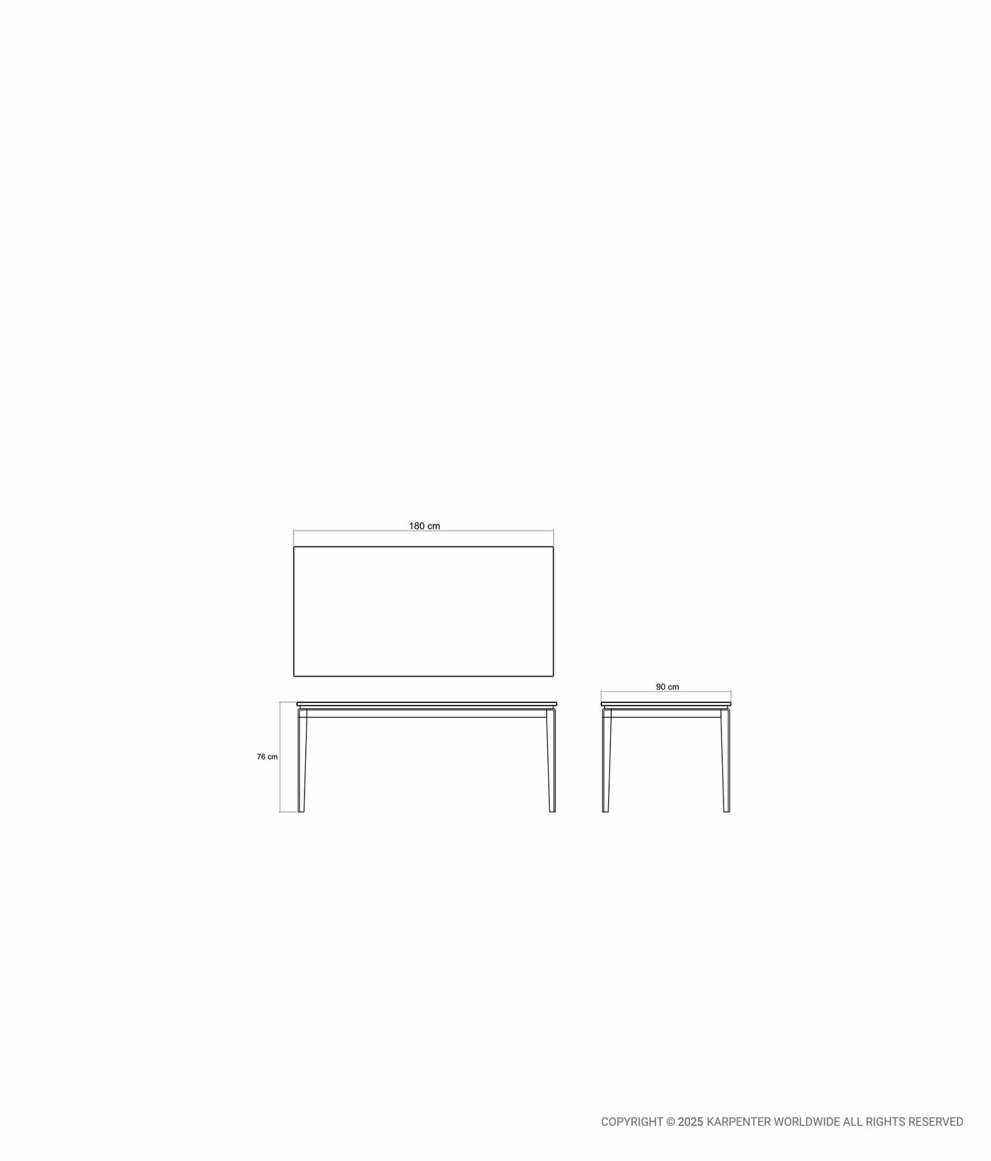 TWENTY TWENTY Rectangular Dining Table 180
