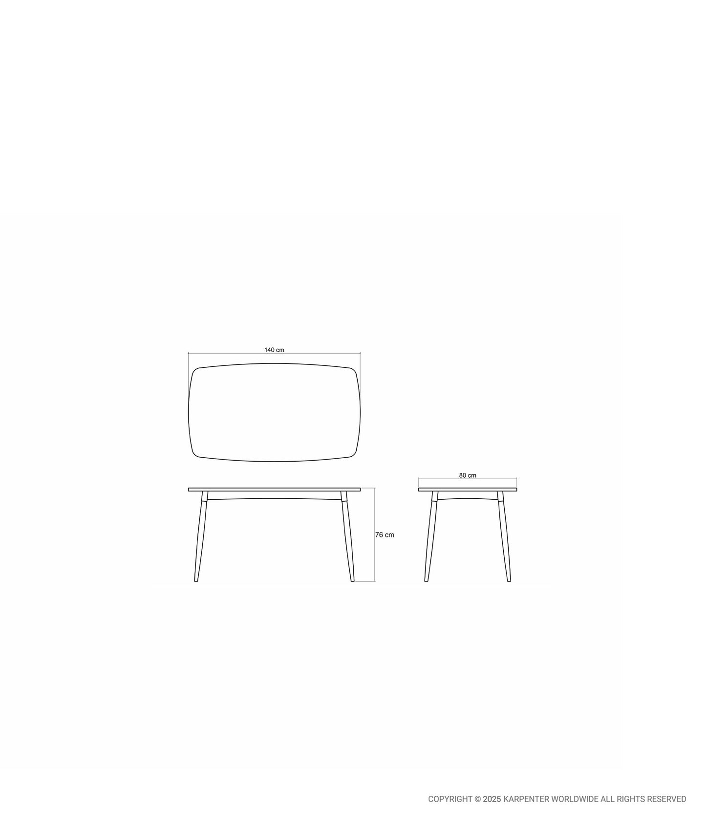 TWIST Rectangular Dining Table 160