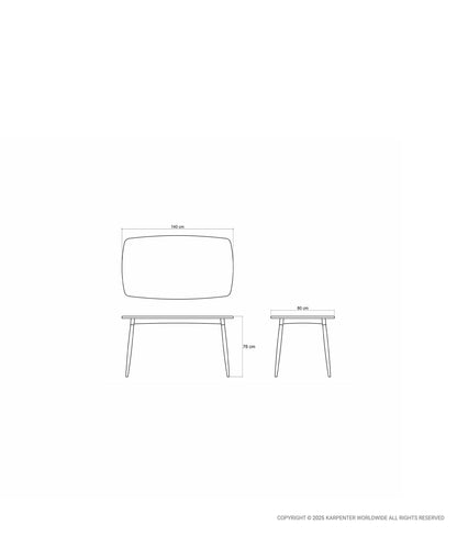 TWIST Rectangular Dining Table 160