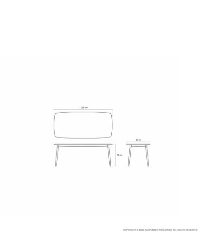 TWIST Rectangular Dining Table 200 x 100