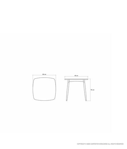 TWIST Square Dining Table 80