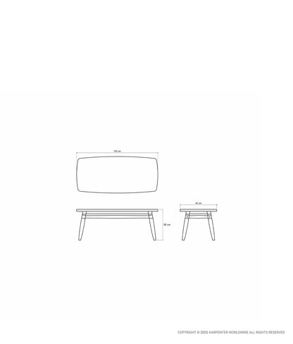 TWIST Rectangular Coffee Table 100