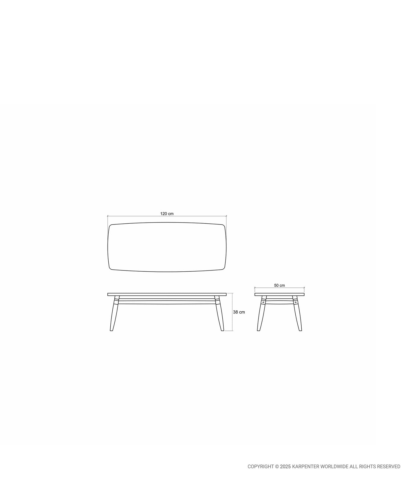 TWIST Rectangular Coffee Table 120