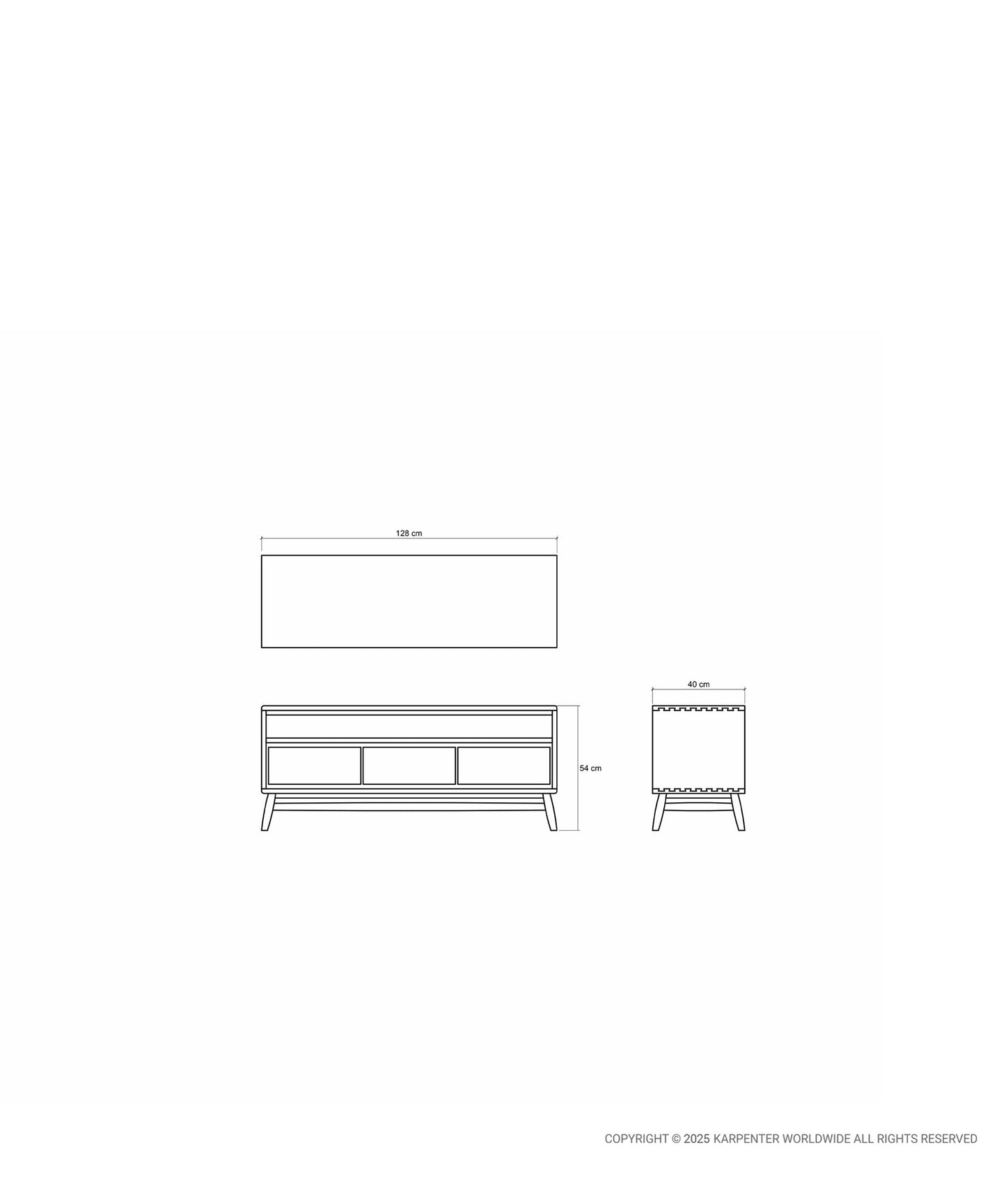 TWIST Media Cabinet w/ 3 Drawers