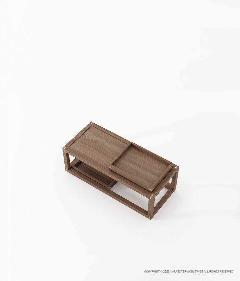 UP & DOWN Coffee Table Type 3 w/ 2 Small Trays