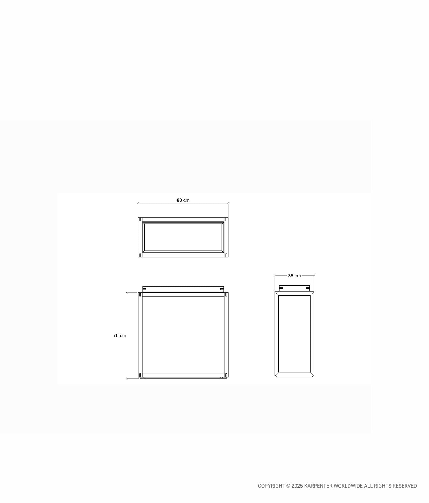 UP & DOWN Console Table w/ Single Long Tray