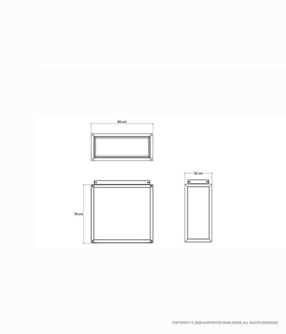 UP & DOWN Console Table w/ Single Long Tray
