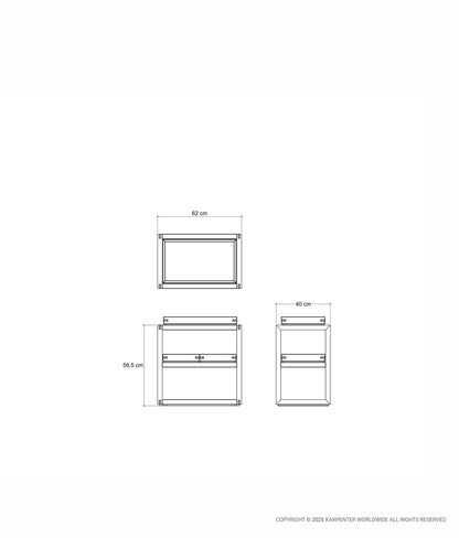 UP & DOWN Horizontal Rack Type 1 w/ 2 Small Trays & Single Large Tray