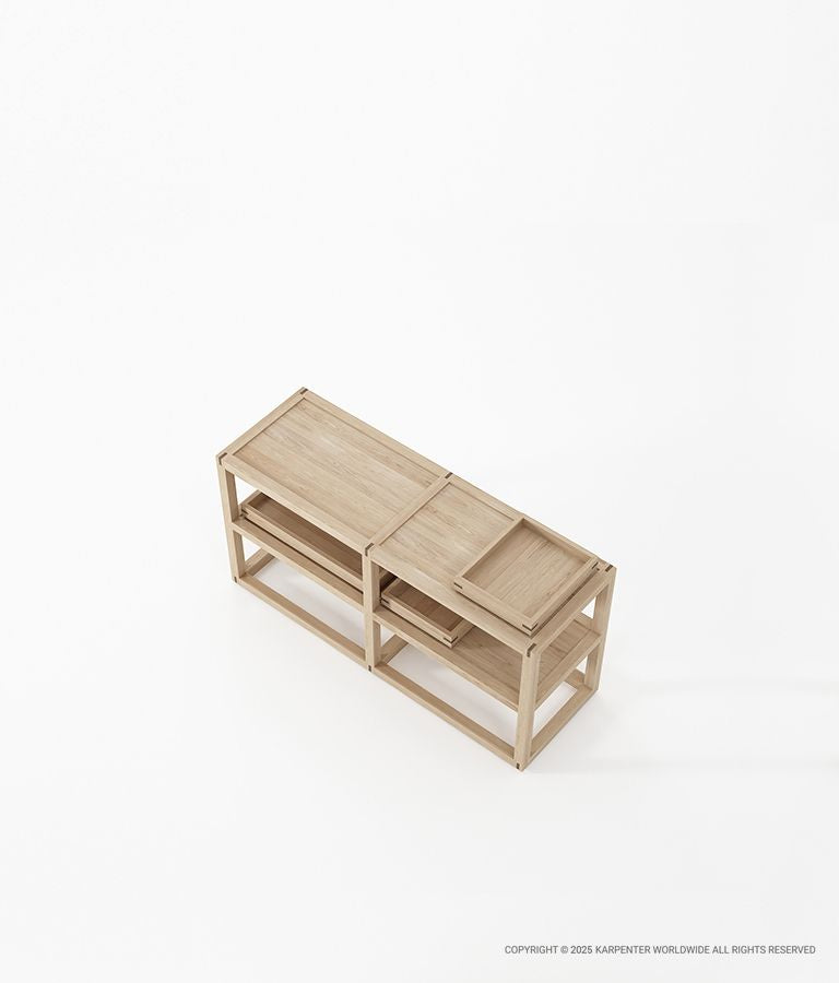 UP & DOWN Horizontal Rack Type 2 w/ 2 Small Trays & Single Large Tray