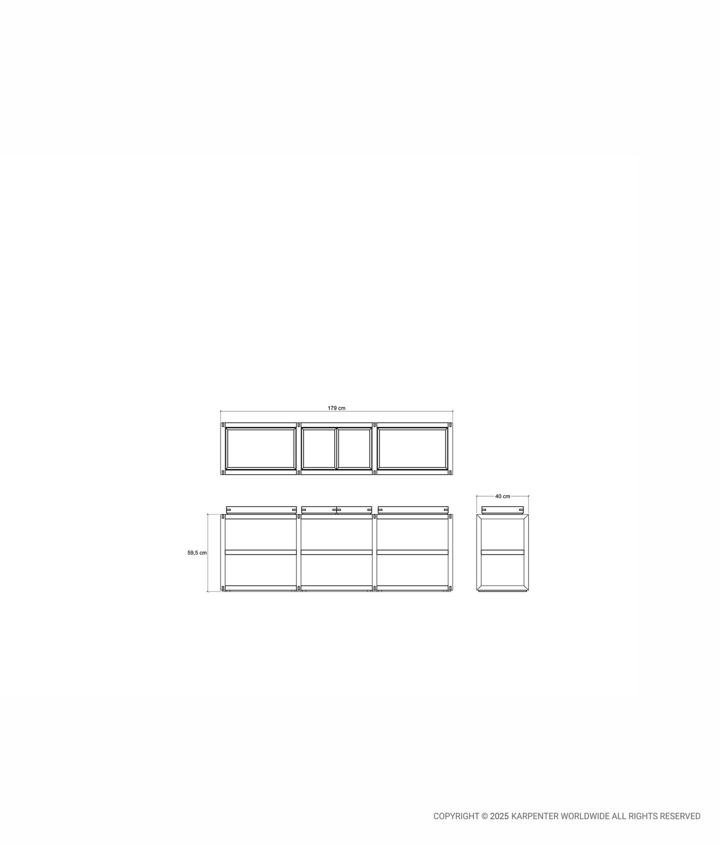 UP & DOWN Horizontal Rack Type 3 w/ 2 Small Trays & 2 Large Trays