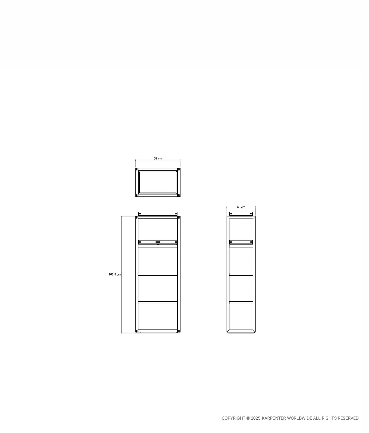UP & DOWN Vertical Rack Type 3 w/ 2 Small Trays & Single Large Tray