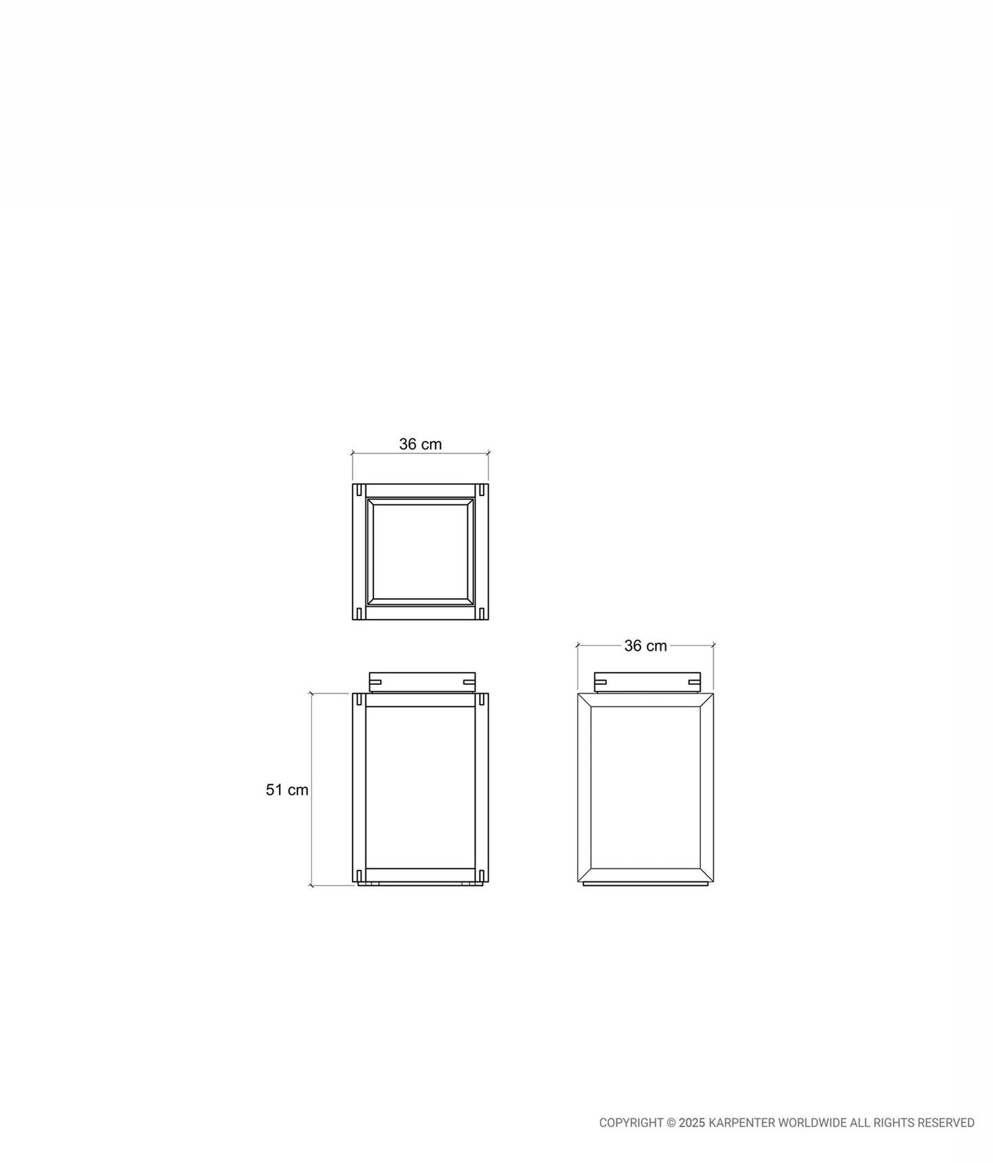 UP & DOWN Side Table w/ Single Tray