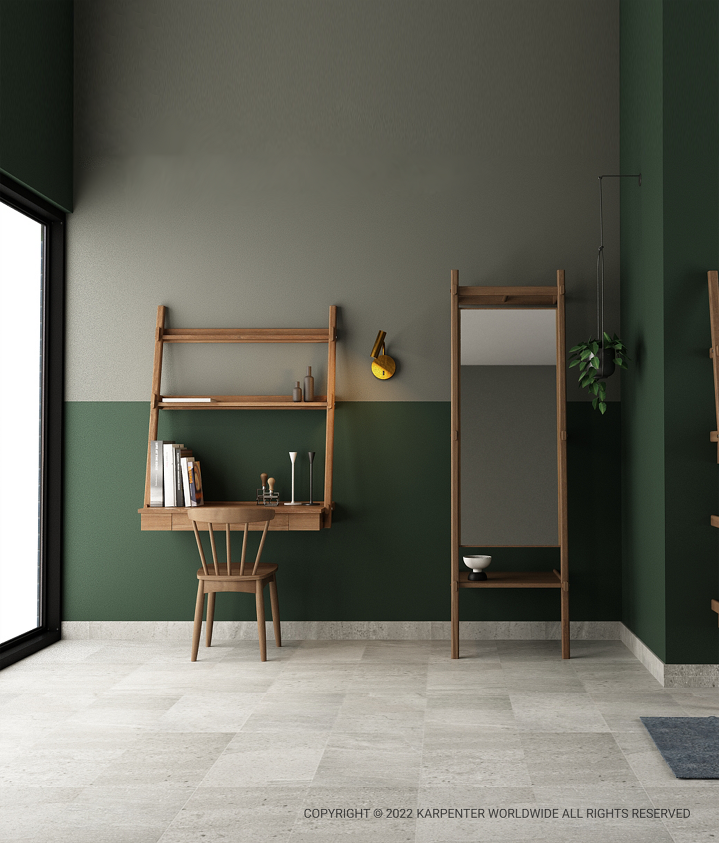 SIMPLYCITY Standing Mirror & Shelf