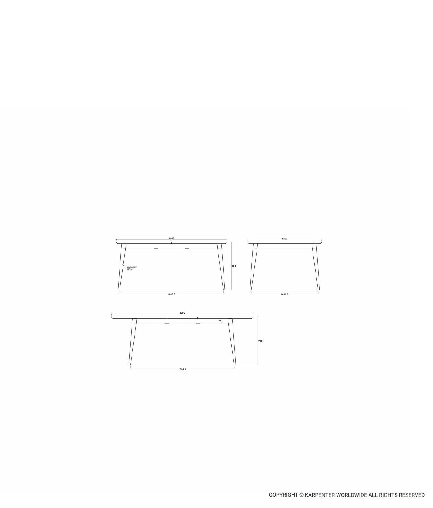 VINTAGE Extending Dining Table