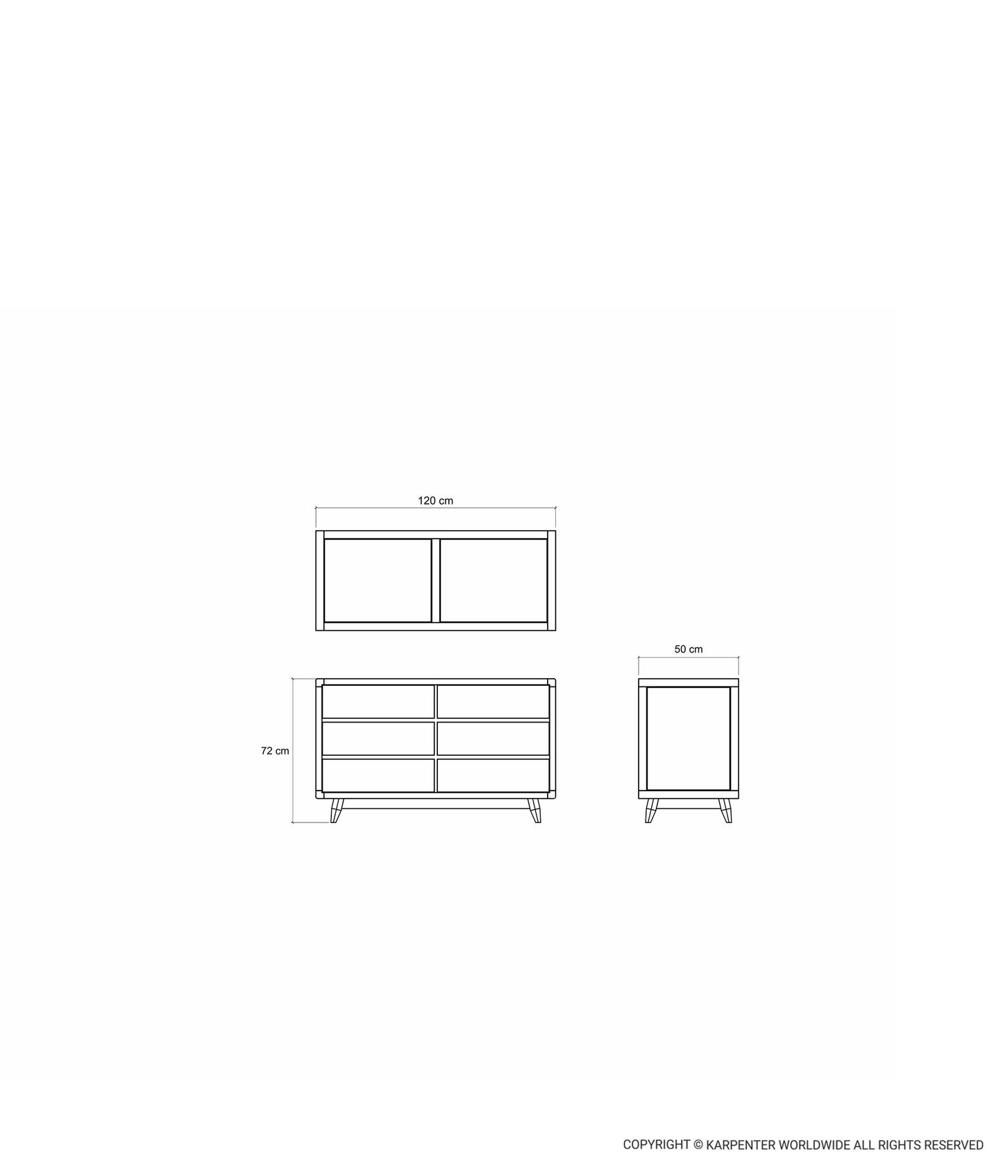 VINTAGE Chest 6 Drawers