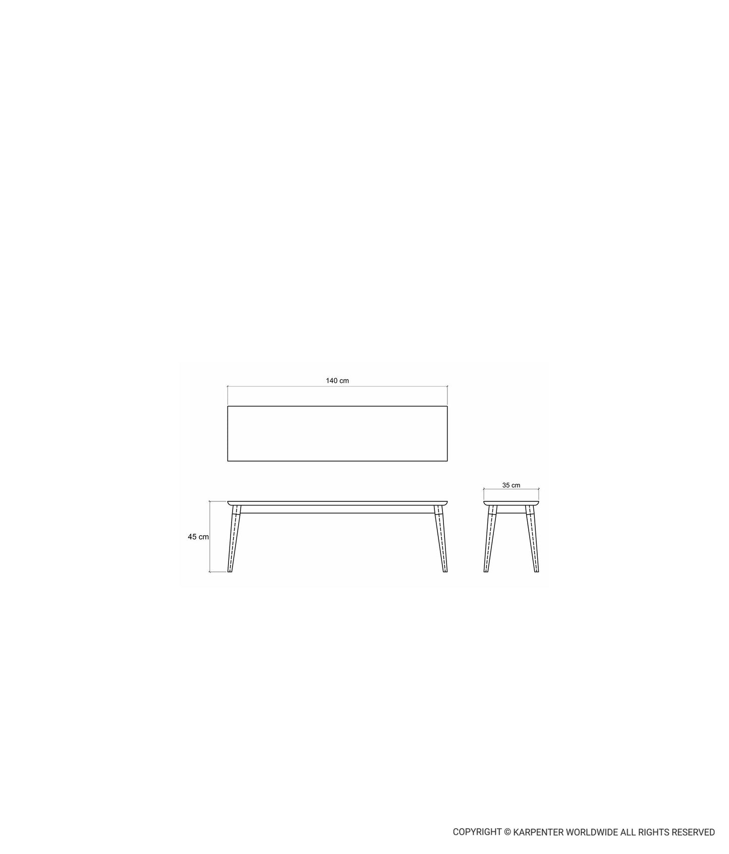 VINTAGE Bench 140