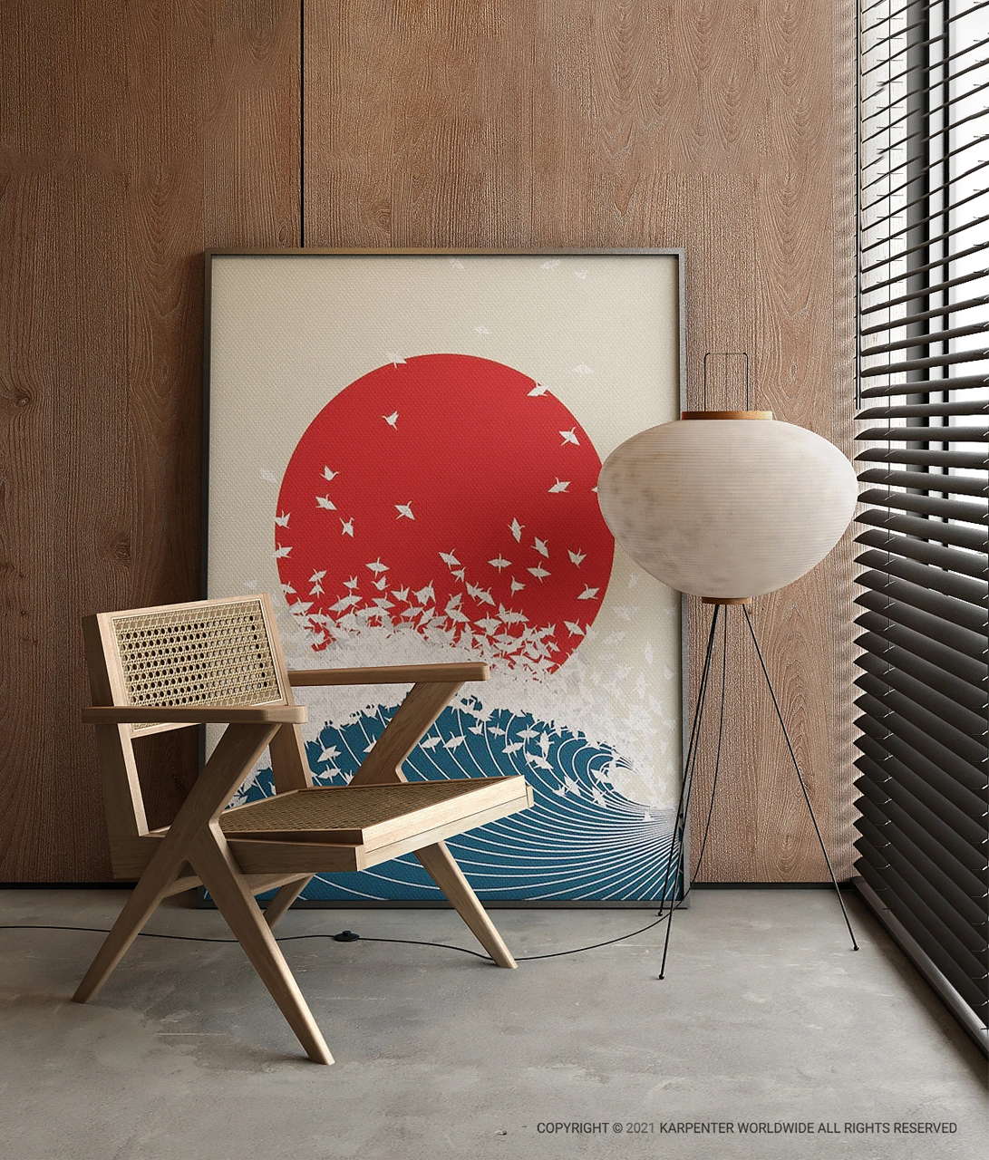 TRIBUTE Easy Chair w/ Natural Rattan